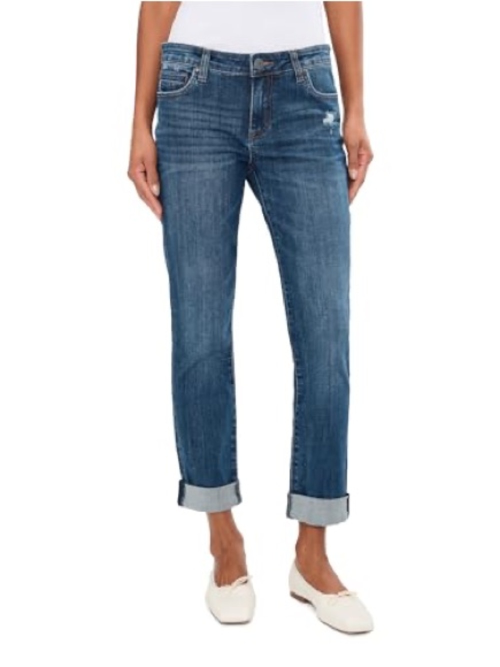 KUT from the Kloth Catherine Boyfriend Jeans NWT Mid Rise Size 14